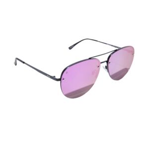Dime Optics Cienega Aviator Sunglasses Pink Mirrored Lenses